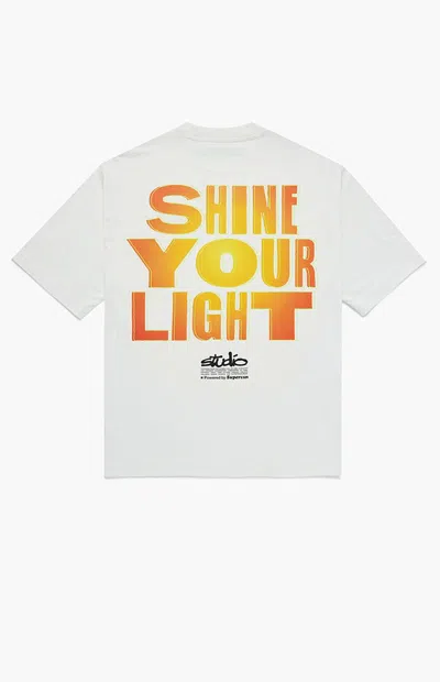 Studio By Supervsn Men's Shine Your Light T-shirt In Cream In White