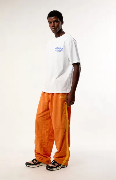 Studio By Supervsn Men's Studio Grosgrain Wide Leg Trail Pants In Orange