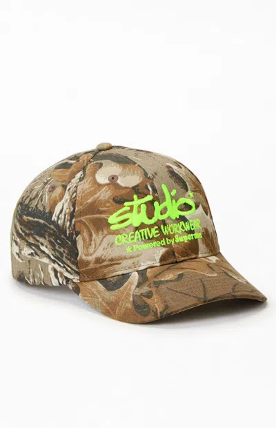 Studio By Supervsn Real Tree Camo Dad Hat In Camouflage In Brown