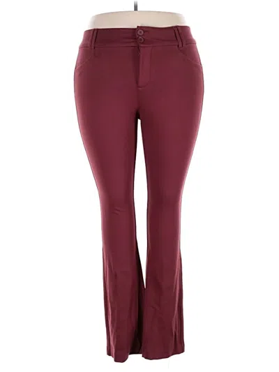 Pre-owned Studio By Torrid Active Pants In Burgundy