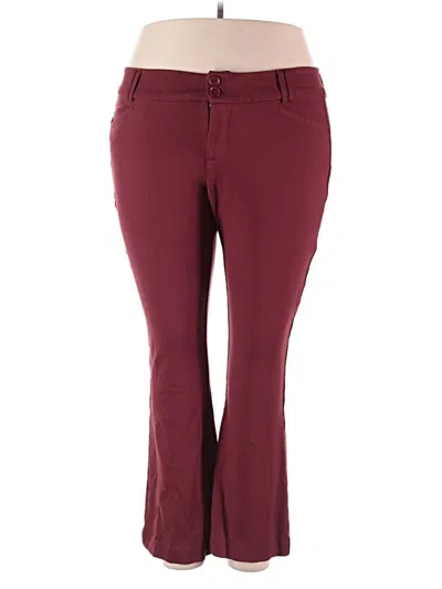 Pre-owned Studio By Torrid Active Pants In Burgundy
