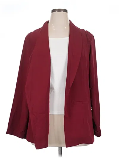 Pre-owned Studio By Torrid Blazer Jacket In Burgundy
