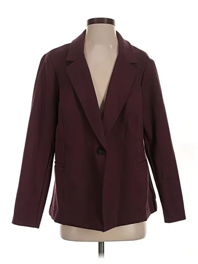 Pre-owned Studio By Torrid Blazer Jacket In Burgundy