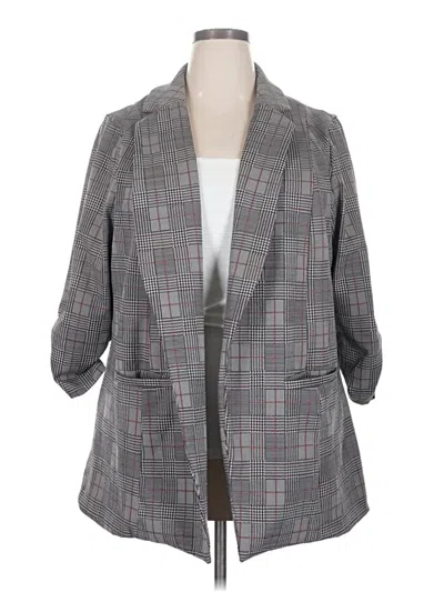Pre-owned Studio By Torrid Blazer Jacket In Gray