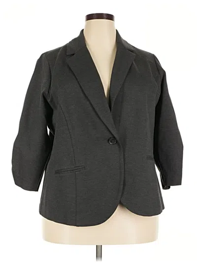 Pre-owned Studio By Torrid Blazer Jacket In Gray