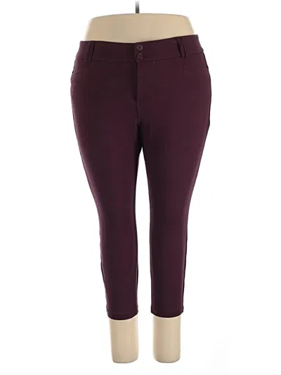 Pre-owned Studio By Torrid Casual Pants In Burgundy