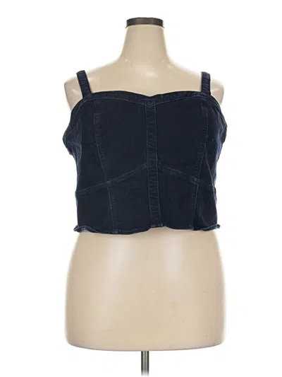 Pre-owned Studio By Torrid Sleeveless Top Blue Strapless Neckline Tops