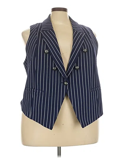 Pre-owned Studio By Torrid Tuxedo Vest In Blue
