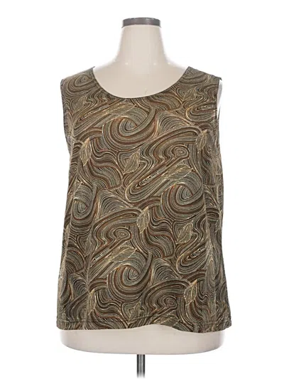 Pre-owned Studio C Sleeveless Blouse In Brown