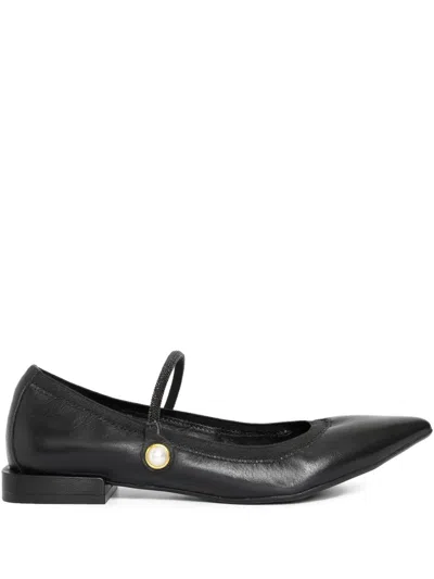 Studio Chofakian レザー フラットシューズ In Black