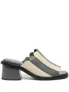 Studio Chofakian Studio 125 45mm Leather Mules In Grey