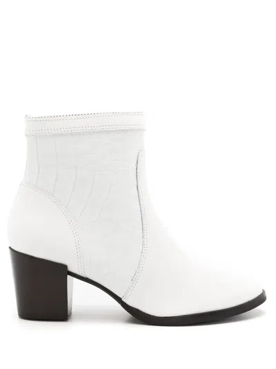 Studio Chofakian Studio 70mm Ankle Boots In White