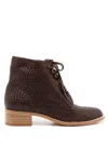Studio Chofakian Tresse Ankle Boots In Brown