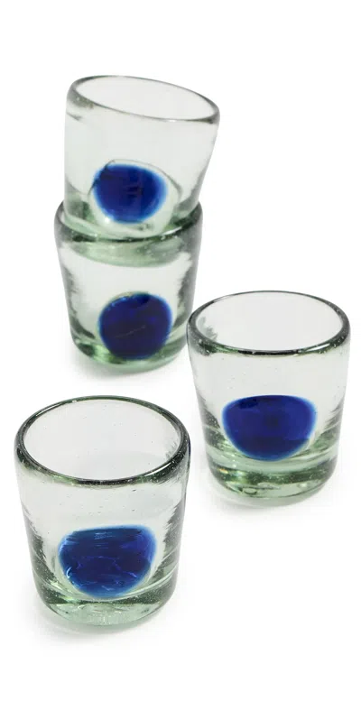 Studio Conchita Glass Chiquito Set Of 4 Cobalto