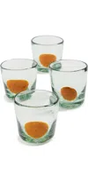 Studio Conchita Lunar M Glasses Set Of 4 Orange In Multi