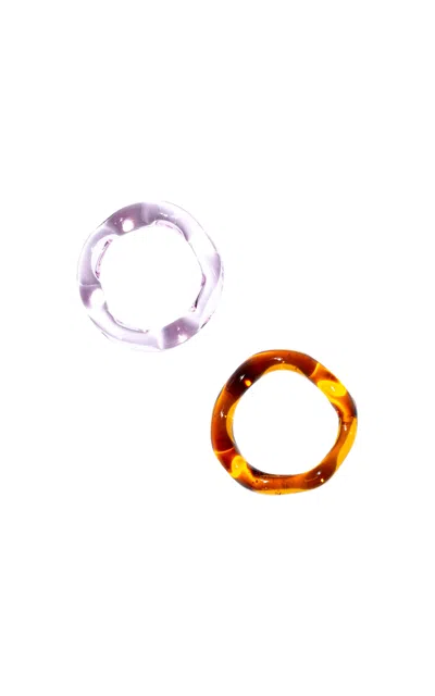 Studio Conchita Onda Glass Rings Set In Multi