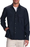 Studio Garnet Los Angeles 4-way Stretch Performance Overshirt In Navy