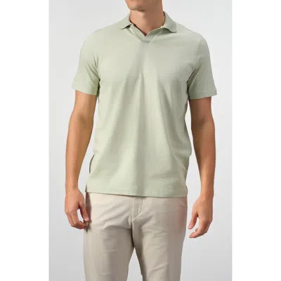 Studio Garnet Los Angeles Cotton Knit Polo In Green