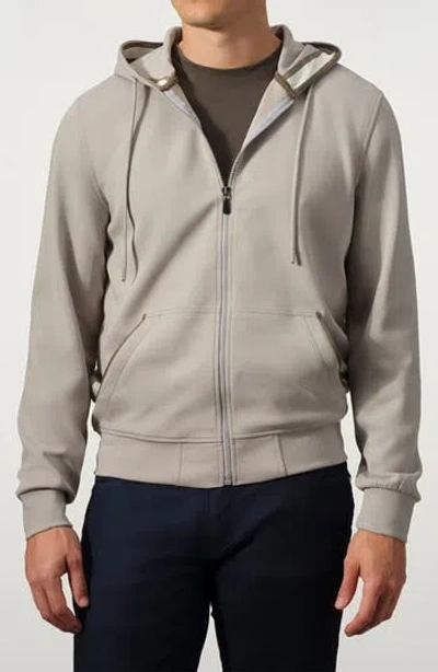 Studio Garnet Los Angeles Full Zip Hoodie In Silver