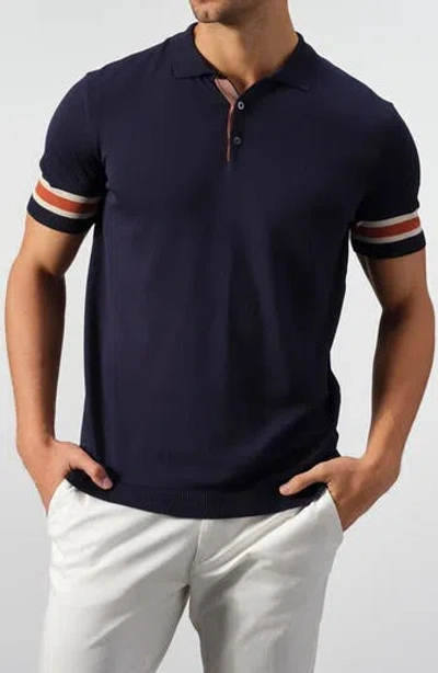 Studio Garnet Los Angeles Ice Finish Polo Sweater In Blue