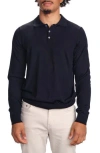 Studio Garnet Los Angeles Lightweight Merino Wool Quarter Zip Sweater In Blue