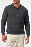 Studio Garnet Los Angeles Lightweight Merino Wool Quarter Zip Sweater In Gray