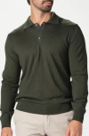 Studio Garnet Los Angeles Lightweight Merino Wool Quarter Zip Sweater In Green