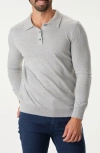 Studio Garnet Los Angeles Lightweight Merino Wool Quarter Zip Sweater In Silver
