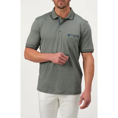Studio Garnet Los Angeles Mercerized Cotton Blend Polo In Forest