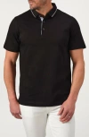 Studio Garnet Los Angeles Mercerized Cotton Polo In Black