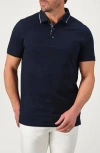 Studio Garnet Los Angeles Mercerized Cotton Polo In Blue