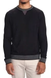 Studio Garnet Los Angeles Merino Wool Raglan Sleeve Crewneck Sweater In Black