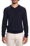 Studio Garnet Los Angeles Merino Wool V-neck Pullover In Black
