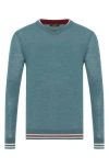Studio Garnet Los Angeles Merino Wool V-neck Pullover In Blue