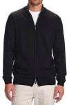 Studio Garnet Los Angeles Merino Wool Zip Sweater In Black