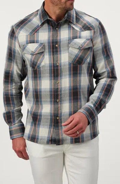 Studio Garnet Los Angeles Snap-up Denim Western Shirt In Multi