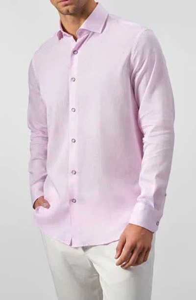 Studio Garnet Los Angeles Tech Button-up Shirt In Pink