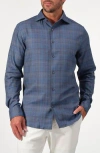 Studio Garnet Los Angeles Textured Cotton Button-up Shirt In Blue