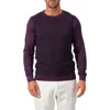 Studio Garnet Los Angeles Textured Merino Wool Pullover In Purple