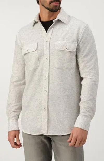 Studio Garnet Los Angeles Waffle Knit Stretch Cotton Overshirt In Multi