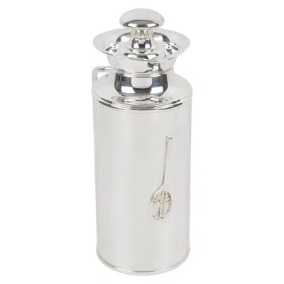 Pre-owned Studio Italia Design Silver Plate Thermos Insulated Decanter By Studio Italia, 1980, Tennis Motif