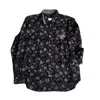 Studio Kibun Men's Ajanta Unisex Handblocked Cotton Shirt In Black