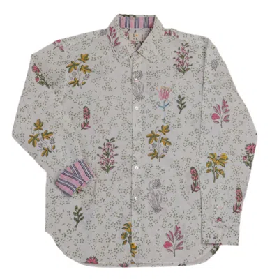 Studio Kibun Men's Fateh Unisex Handblocked Cotton Shirt