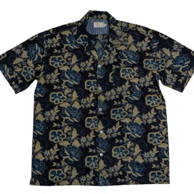 Studio Kibun Men's Indigofera Unisex Handblocked Cotton Shirt