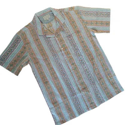 Studio Kibun Men's Jasmine Unisex Handblocked Cotton Shirt