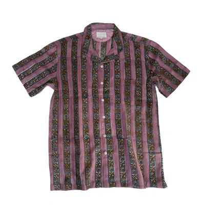 Studio Kibun Men's Mauve Unisex Handblocked Shirt In Purple