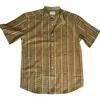 Studio Kibun Men's Mojave Unisex Handblocked Cotton Shirt In Orange