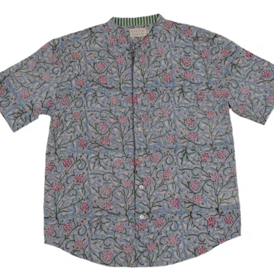 Studio Kibun Men's Neer Unisex Handblocked Cotton Shirt