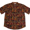 Studio Kibun Men's Rust Fern Unisex Handblocked Cotton Shirt