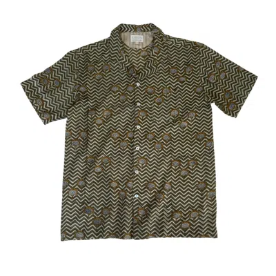 Studio Kibun Men's Saguaro Unisex Handblocked Cotton Shirt In Black